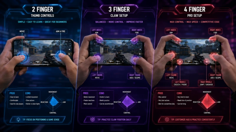 Best PUBG Mobile Control Settings & Layout Guide (2026): 2, 3, and 4-Finger Setups Explained 4 Best PUBG Mobile Control Settings & Layout